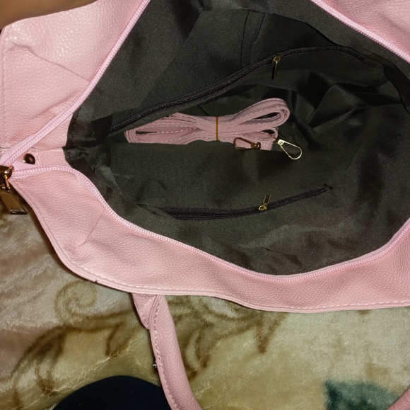 Soft Faux Leather Pink Purse - Picture 3 of 4